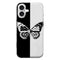 Coque iPhone 16 Butterfly Noir et Blanc