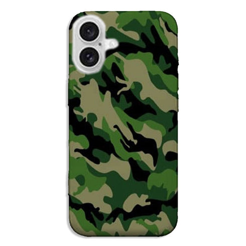 Coque de telephone iPhone 16 Camouflage Militaire Vert
