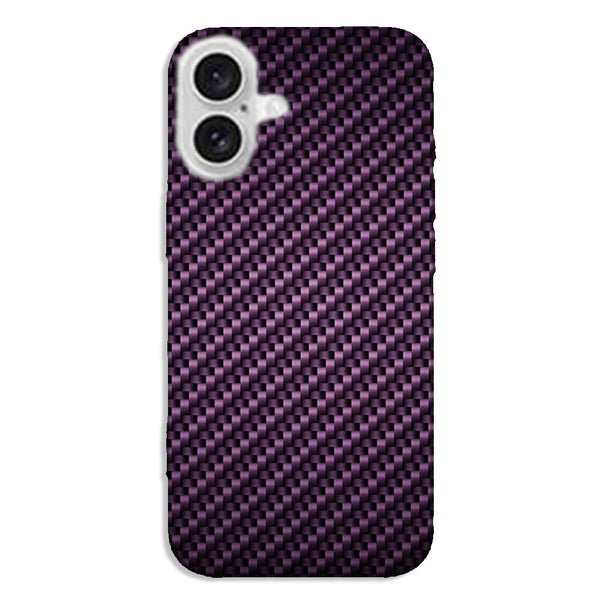 Coque iPhone 16 Texture Carbone Violet