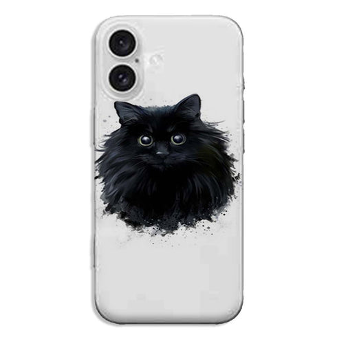 Coque iPhone 16 Chat Noir
