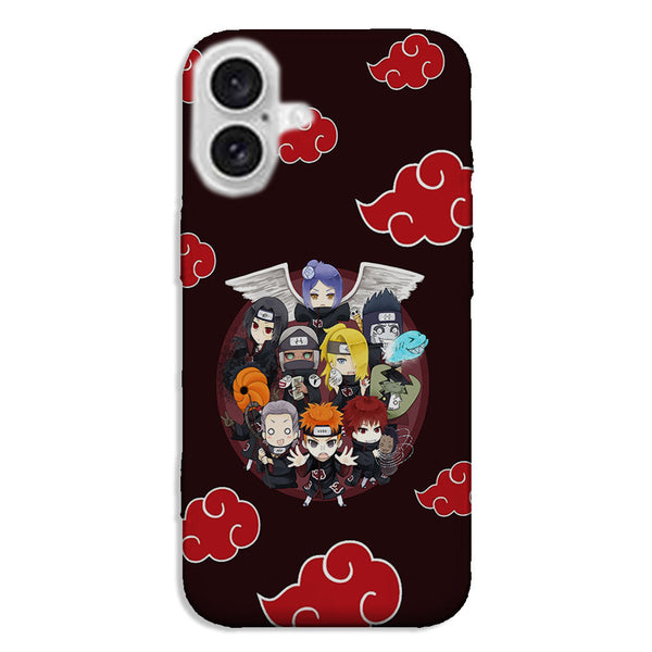 Coque iPhone 16 Chibi Akatsuki Montage