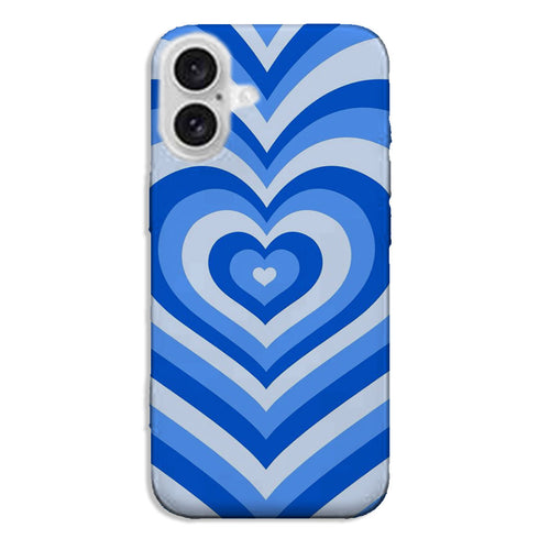 Coque iPhone 16 Coeur Bleu