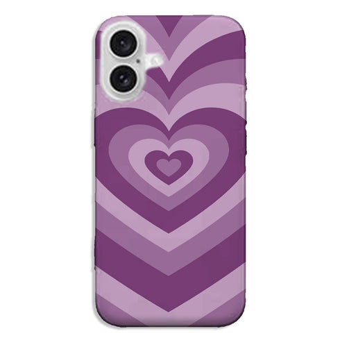 Coque iPhone 16 Coeur Violet