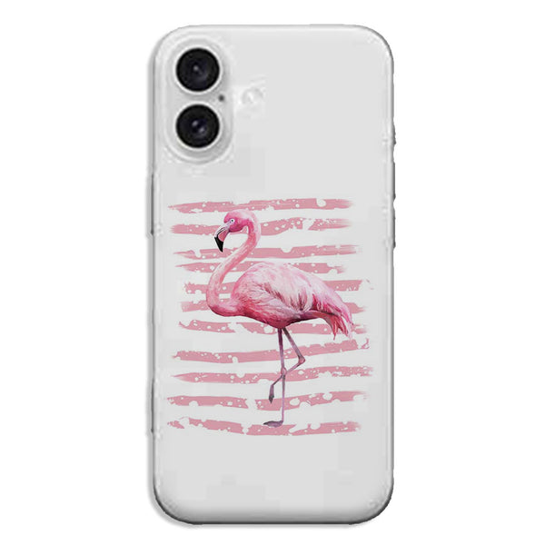 Coque iPhone 16 Flamant Rose