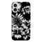 Coque pour iPhone 16 Fleurs Sauvages Noires