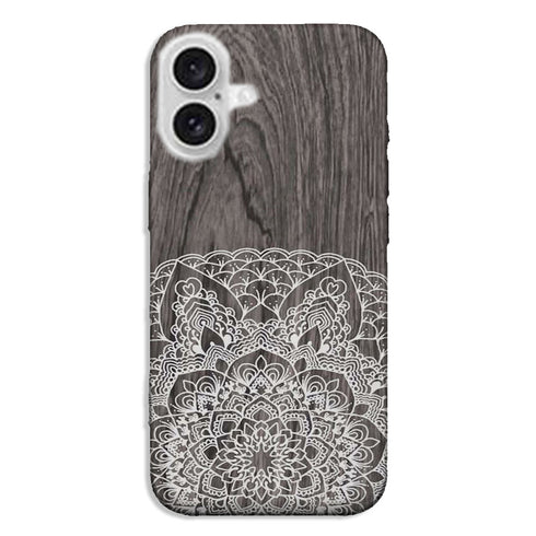Coque pour iPhone 16 Floral Lacet Bois