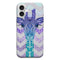 Coque iPhone 16 Glitter Girafe Bleu