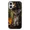 Coque iPhone 16 Halloween Cat