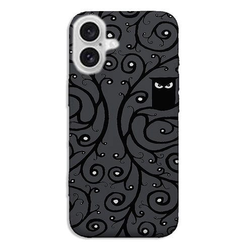 Coque iPhone 16 Hibou Noir et Blanc
