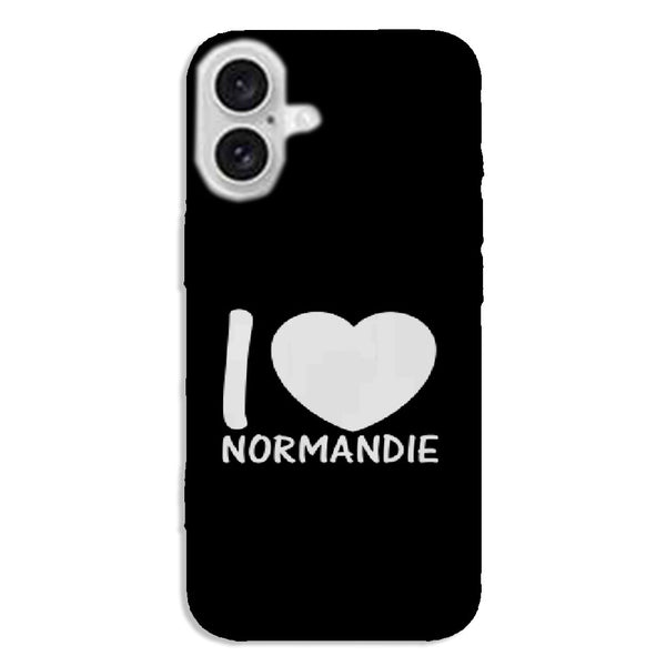 Coque iPhone 16 I Love Normandie