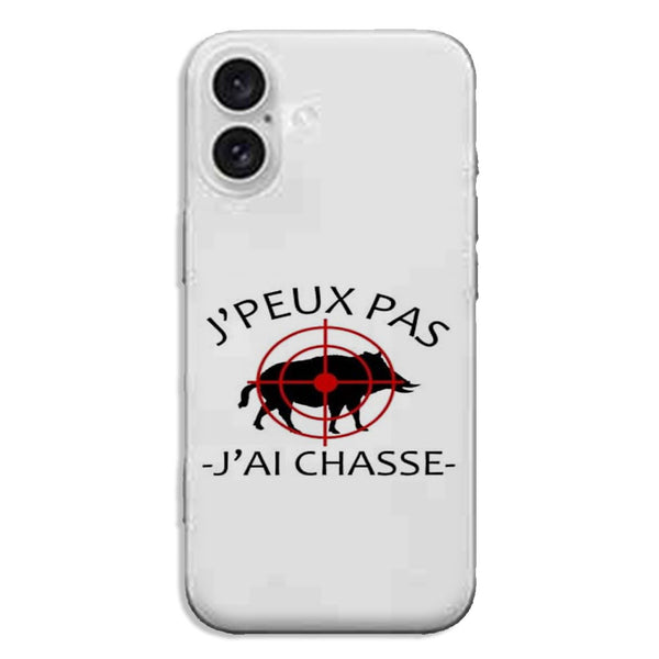 Coque iPhone 16 Je peux pas j'ai Chasse