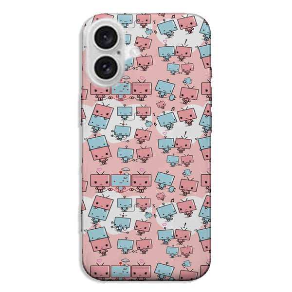 Coque iPhone 16 originale Kawaïi Robots