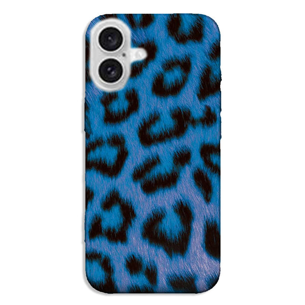 Coque iPhone 16 Imprimé Leopard Bleu Outre Mer