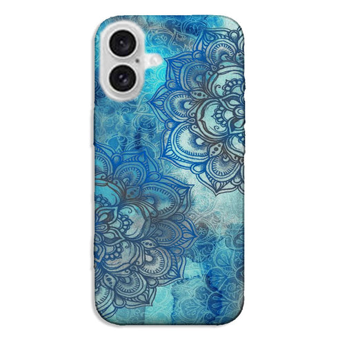 Coque pour iPhone 16 Blue Lost Mandala