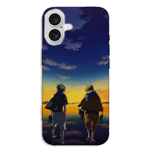 Coque iPhone 16 Naruto & Sasuke Ciel Etoilé