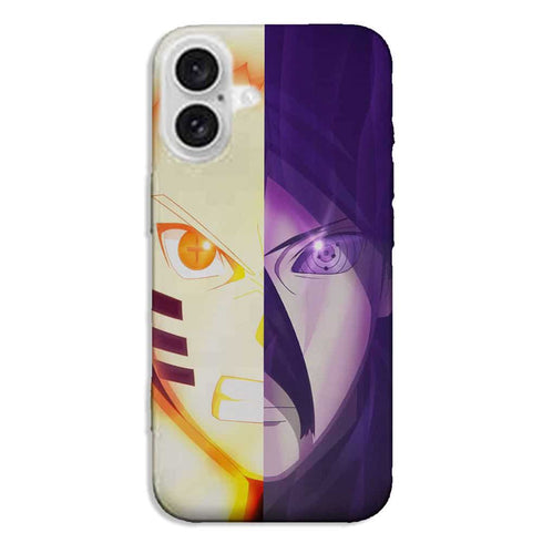 Coque iPhone 16 Naruto Vs Sasuke