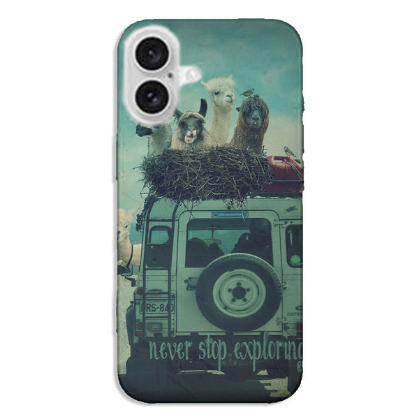 Coque iPhone 16 Never Stop Exploring