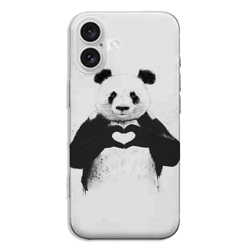 Coque iPhone 16 Panda Love