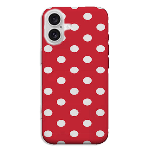 Coque pour iPhone 16 Rouge à Pois