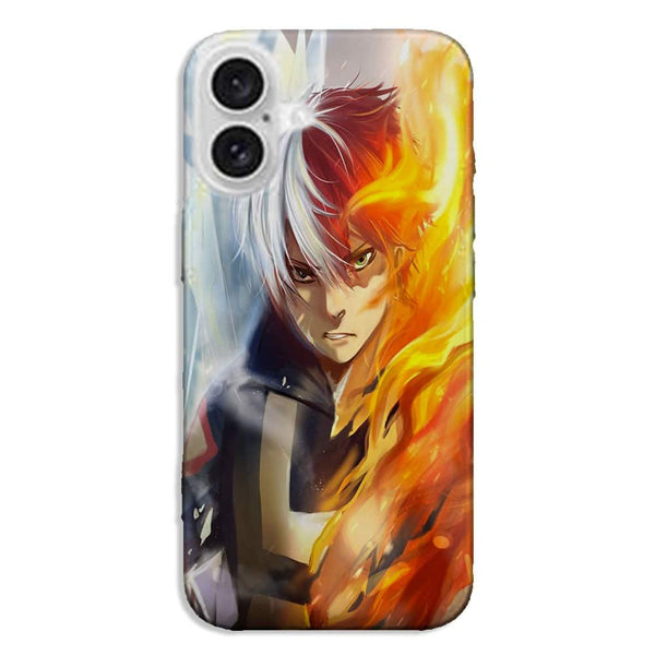 Coque iPhone 16 Shoto todoroki ice and fire
