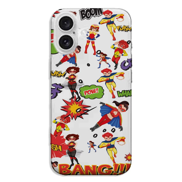 Coque iPhone 16 Super Hero Blanc