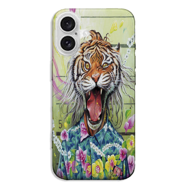 Coque iPhone 16 Tiger Flowers