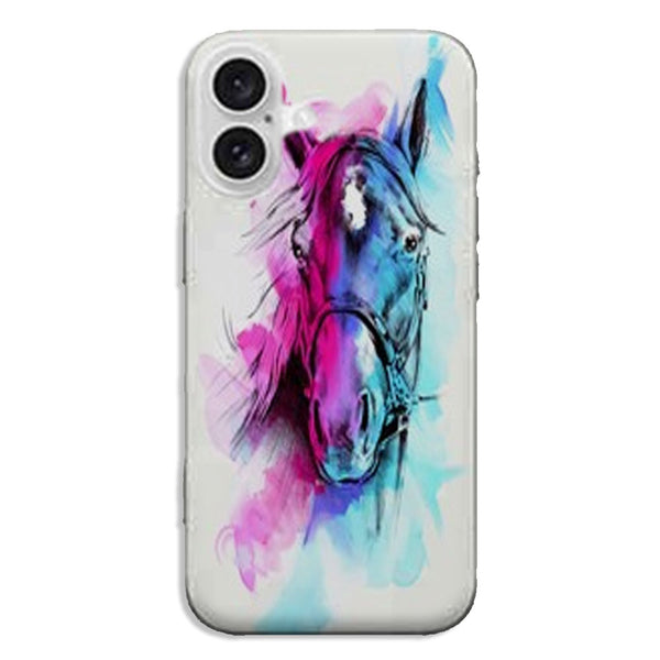 Coque iPhone 16 Watercolor Horse