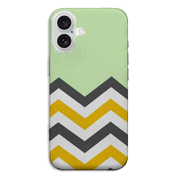 Coque iPhone 16 originale Zig Zag Menthe