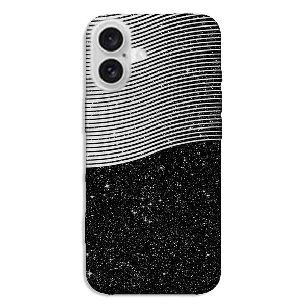 Coque pour iPhone 16 Black Space | Motifs Vagues