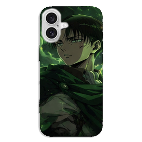 Coque Levi Ackerman Aura Verte Attaque des Titans - coque silicone manga iPhone Samsung