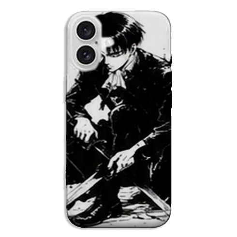 Coque Levi Ackerman Croquis Assis Attaque des Titans - coque silicone manga iPhone Samsung