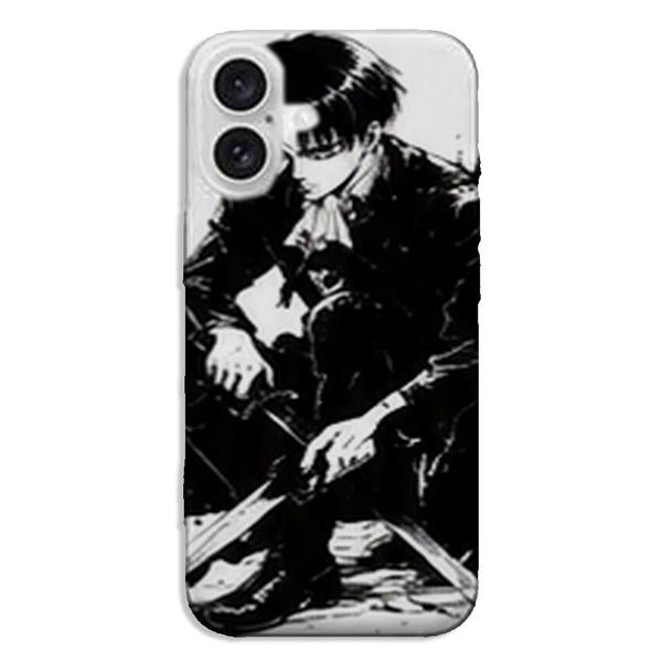 Coque Levi Ackerman Croquis Assis Attaque des Titans - coque silicone manga iPhone Samsung
