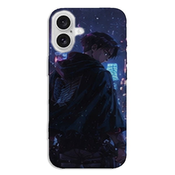 Coque Levi Ackerman Nuit Cyberpunk Attaque des Titans - coque silicone manga iPhone Samsung