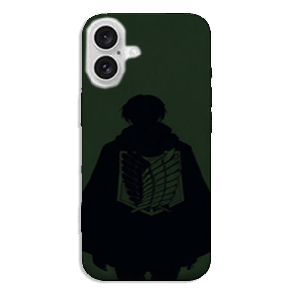 Coque Levi Ackerman Silhouette Verte Attaque des Titans - coque silicone manga iPhone Samsung