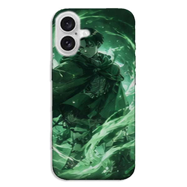 Coque Levi Ackerman Tourbillon Vert Attaque des Titans - coque silicone manga iPhone Samsung