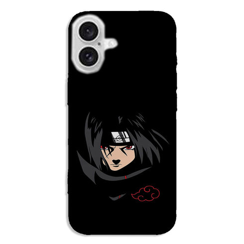 Coque iPhone 16 Itachi Fond Noir