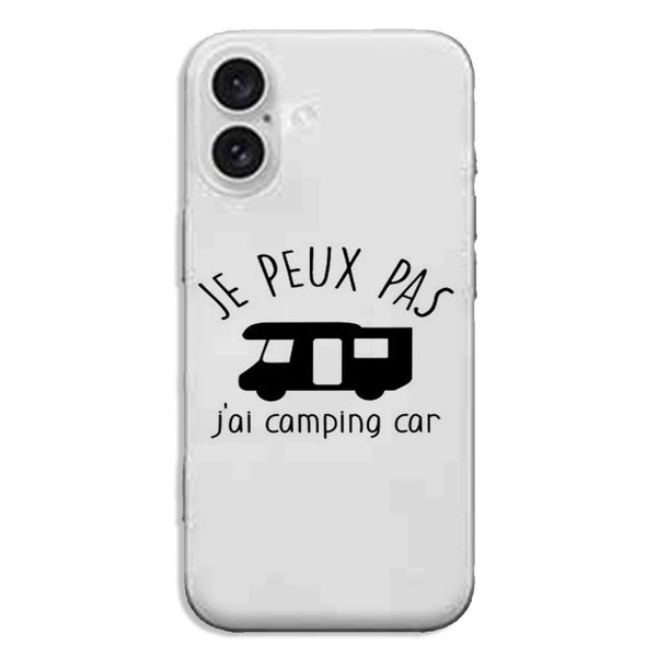 Coque iPhone 16 Je Peux pas j'ai camping car | Collection Vehicules