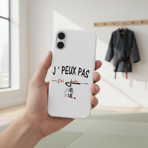 e peux pas j'ai Judo Coque silicone iPhone 16 , collection Sports de combat