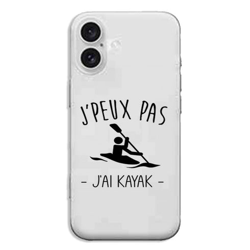 Coque silicone iPhone 16 Je peux pas j'ai Kayak
