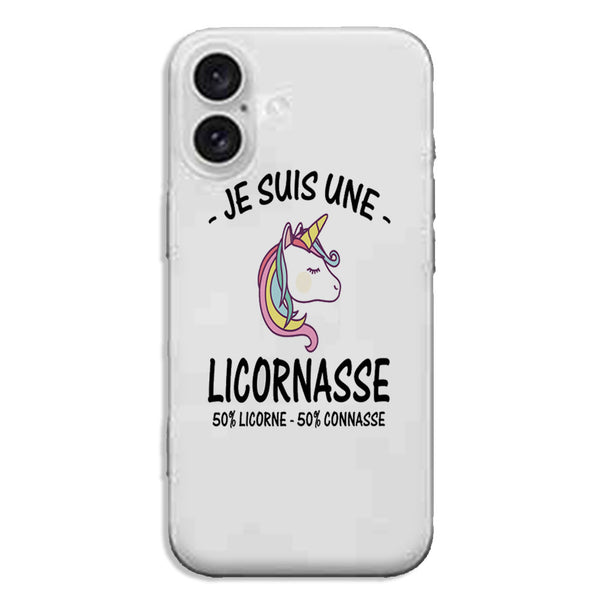 Coque iPhone 16 Je suis une Licornasse
