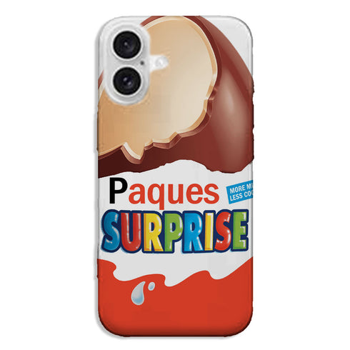 Coque iPhone 16 Joyeuse paques Inspired by Kinder Surprise