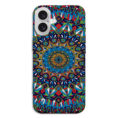 Coque pour iPhone 16 Mandala Multicolors creator