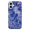 Coque iPhone 16 Bleu Electrique Marble