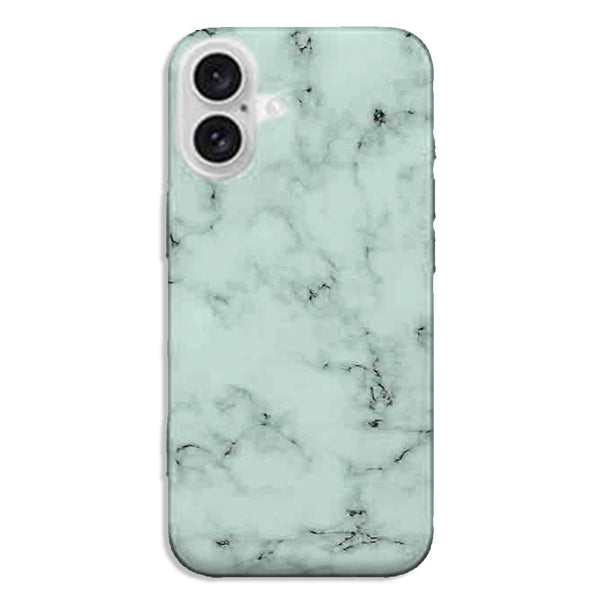 Coque iPhone 16 Vert Emeraude Marbré