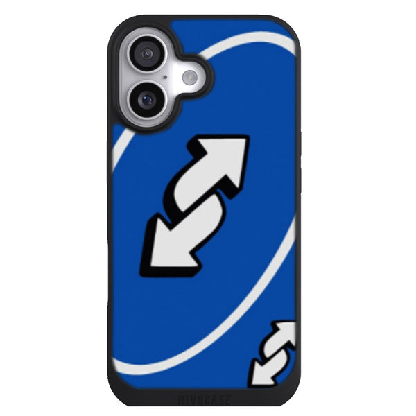 Coque iPhone 17 Aesthetic Blue Uno Reverse Carte - MaCoquePerso