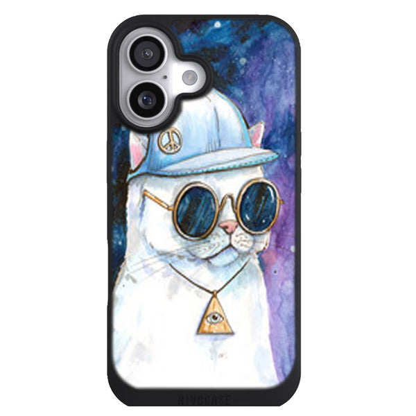 Coque iPhone 17 Animaux CHAT HIPSTER 212484198 - MaCoquePerso
