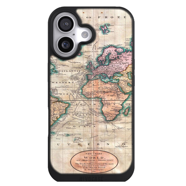 Coque iPhone 17 Aesthetic Carte du monde vintage 1801 - MaCoquePerso