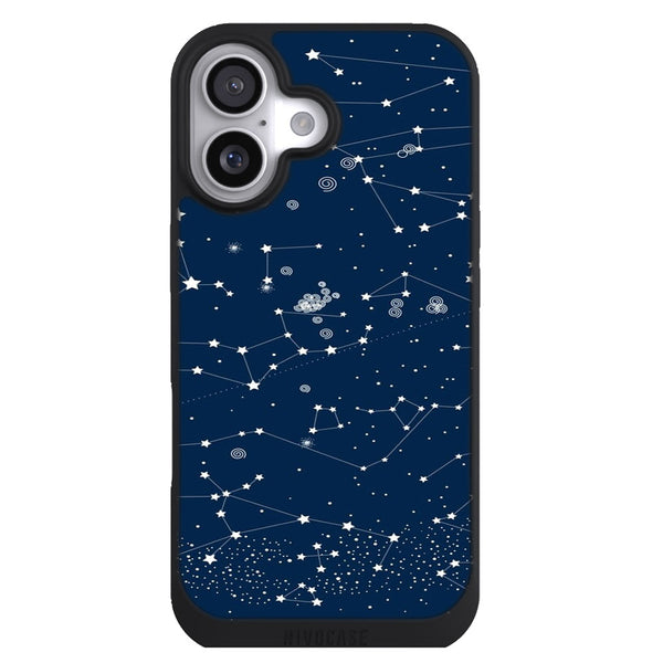 Coque iPhone 17 Aesthetic Carte étoile bleu foncé - MaCoquePerso