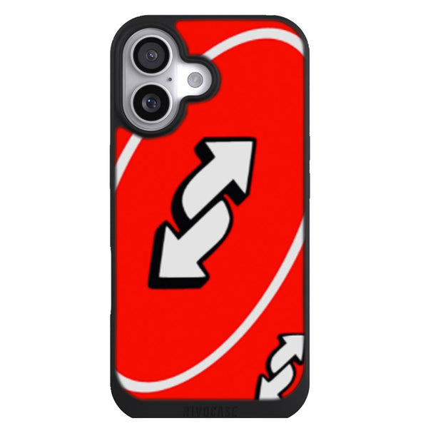 Coque iPhone 17 Aesthetic Carte inversée rouge Uno - MaCoquePerso