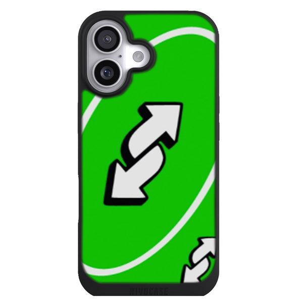 Coque iPhone 17 Aesthetic Carte inversée verte Uno - MaCoquePerso
